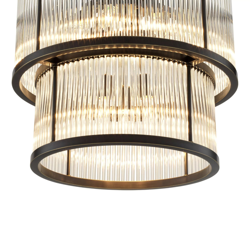 Pasadena Chandelier Bronze/Glass 55cm Eichholtz Pasadena Chandelier Bronze/Glass 55cm