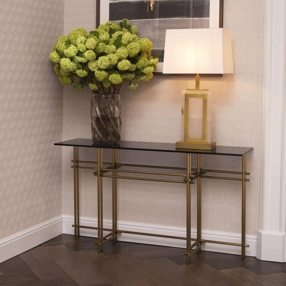 Murray Table Lamp Brass/Alabaster/White 77.5cm Eichholtz Murray Table Lamp Brass/Alabaster/White 77.5cm