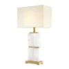 Robbins bordslampa mässing/alabaster/vit 71,5 cm