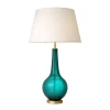 Massaro Table Lamp Turquoise/Brass/White 91cm