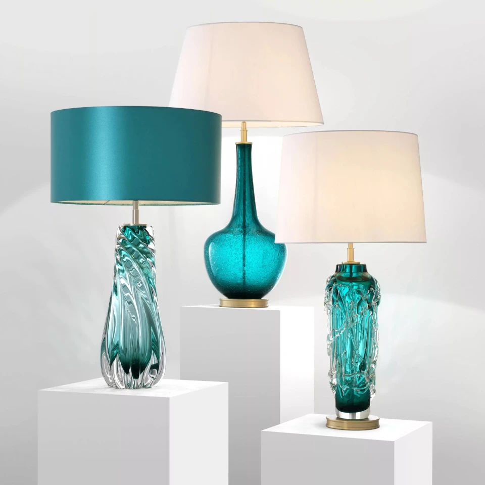 Barron bordslampa turkos 67cm