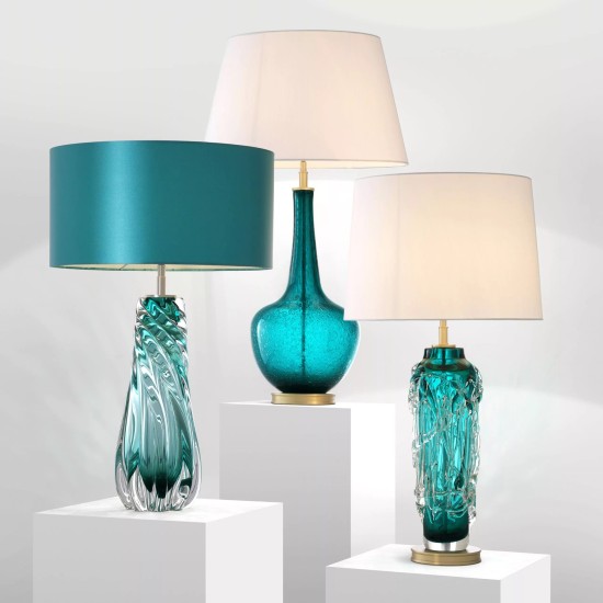 Torian bordslampa turkos/vit 86 cm Torian bordslampa turkos/vit 86 cm