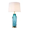 Torian bordslampa turkos/vit 86 cm