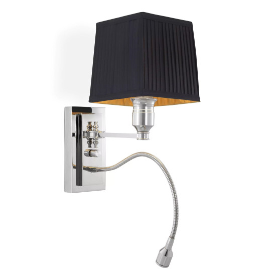 Ellington Wall Lamp Nickel/Black 30.5cm Ellington Wall Lamp Nickel/Black 30.5cm