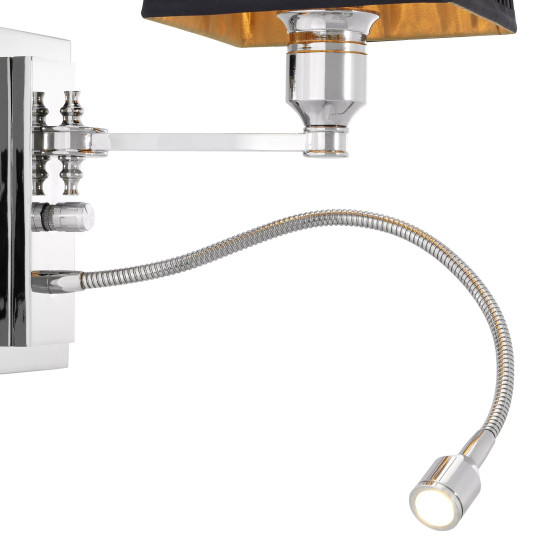 Ellington Wall Lamp Nickel/Black 30.5cm Ellington Wall Lamp Nickel/Black 30.5cm