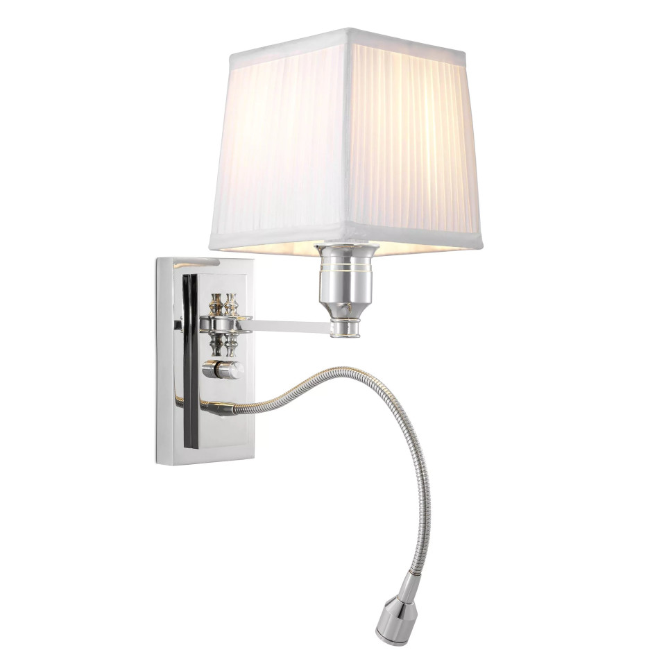 Ellington vägglampa nickel/vit 30,5cm Ellington vägglampa nickel/vit 30,5cm