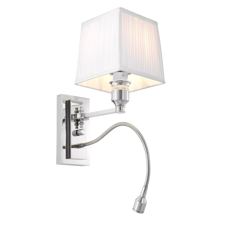 Ellington vägglampa nickel/vit 30,5cm Ellington vägglampa nickel/vit 30,5cm