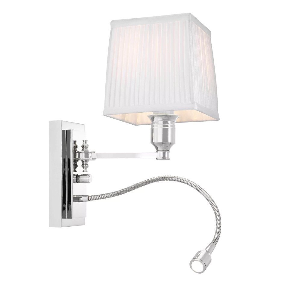 Ellington vägglampa nickel/vit 30,5cm Ellington vägglampa nickel/vit 30,5cm