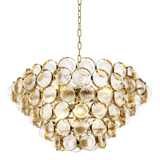 Opera takkrona guld/glas 78 cm