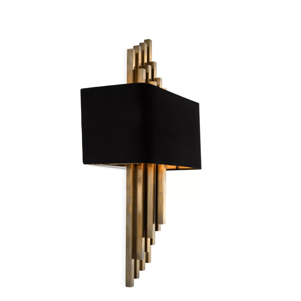 Caruso vägglampa mässing/svart 59cm Eichholtz Caruso vägglampa mässing/svart 59cm