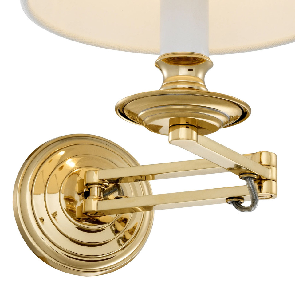 Eclips vägglampa guld/benvit 27,5cm
