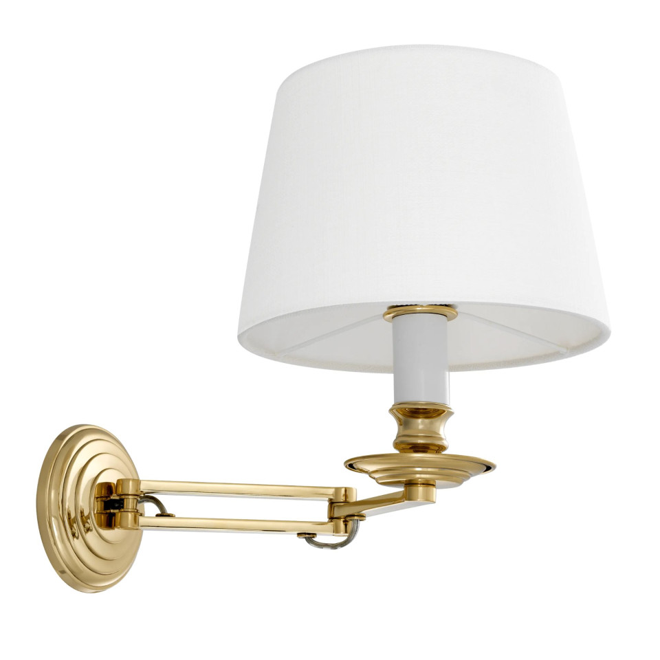 Eclips vägglampa guld/benvit 27,5cm