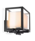 Pulse vägglampa svart/klar/benvit 24cm