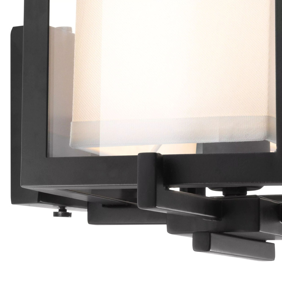 Pulse vägglampa svart/klar/benvit 24cm