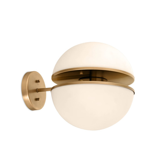 Spiridon vägglampa mässing/vit 30 cm Spiridon vägglampa mässing/vit 30 cm