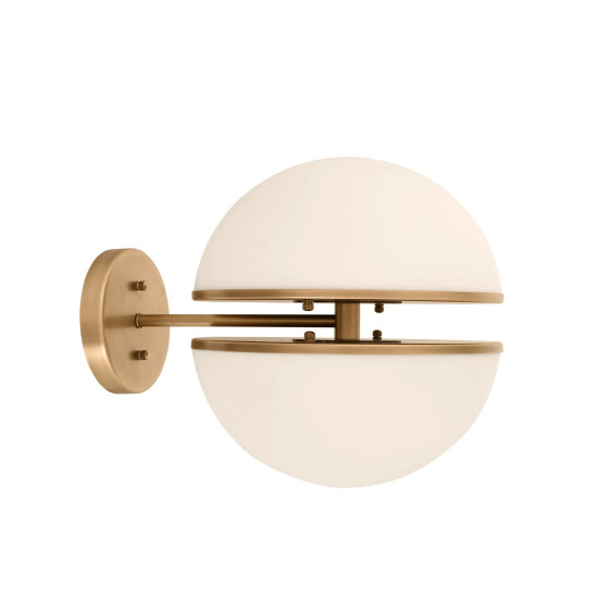 Spiridon vägglampa mässing/vit 30 cm Spiridon vägglampa mässing/vit 30 cm