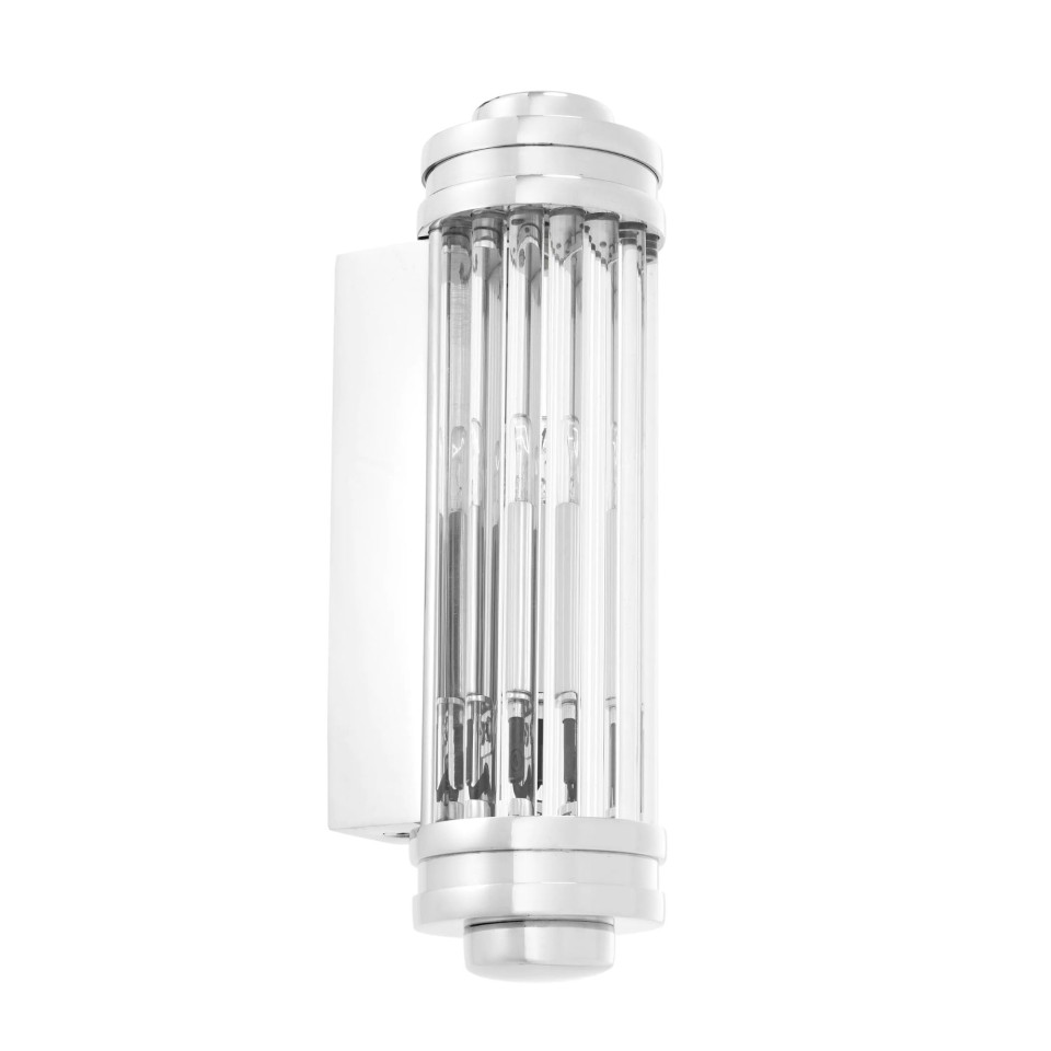 Gascogne XS vägglampa nickel/glas 26cm Eichholtz Gascogne XS vägglampa nickel/glas 26cm