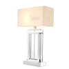 Arlington Table Lamp Nickel/Glass/White 67.5cm Arlington Table Lamp Nickel/Glass/White 67.5cm