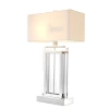 Arlington Table Lamp Nickel/Glass/White 67.5cm