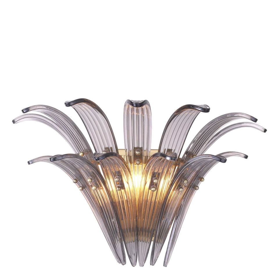 Italo vägglampa mässing/rök 30cm Eichholtz Italo vägglampa mässing/rök 30cm