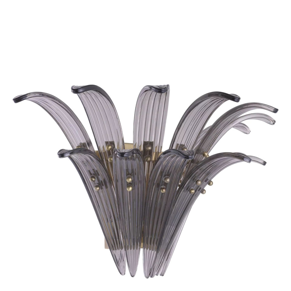 Italo vägglampa mässing/rök 30cm Eichholtz Italo vägglampa mässing/rök 30cm