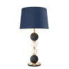 Fresco bordslampa mässing/glas/blå 96 cm