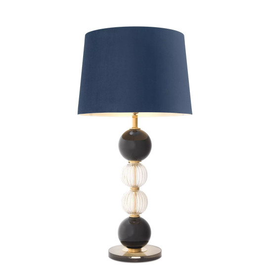 Fresco bordslampa mässing/glas/blå 96 cm Fresco bordslampa mässing/glas/blå 96 cm