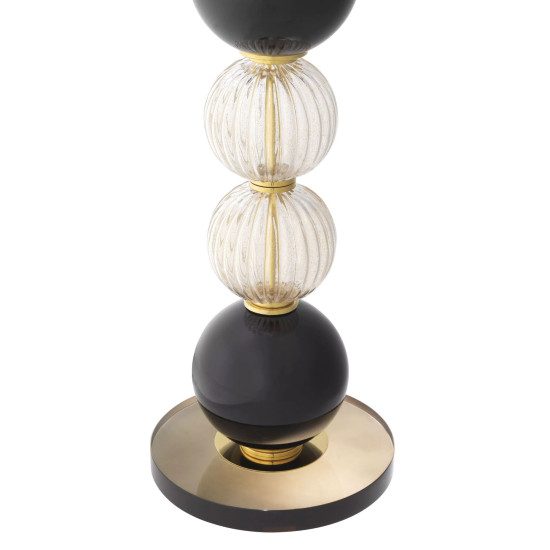 Fresco bordslampa mässing/glas/blå 96 cm Fresco bordslampa mässing/glas/blå 96 cm