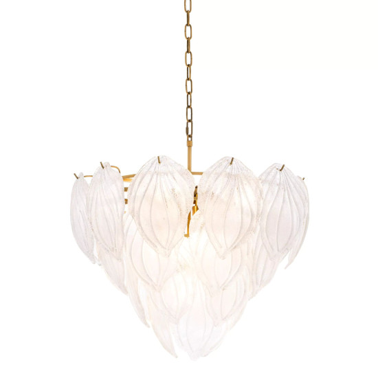 Novida Chandelier Brass/Glass 62cm