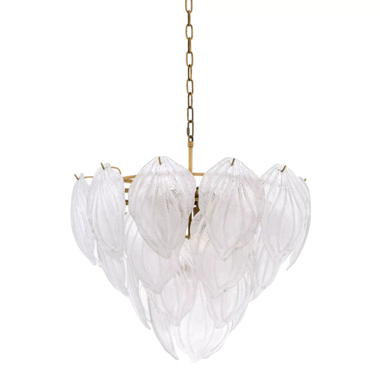 Novida Chandelier Brass/Glass 62cm