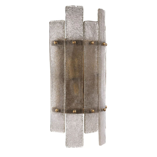 Caprera vägglampa mässing/glas 40 cm