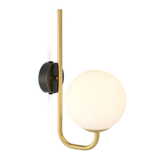 Lipari vägglampa guld/svart/vit 36 cm