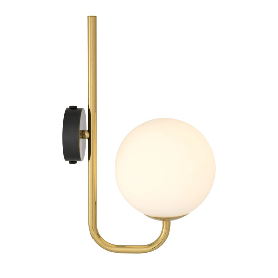 Lipari vägglampa guld/svart/vit 36 cm