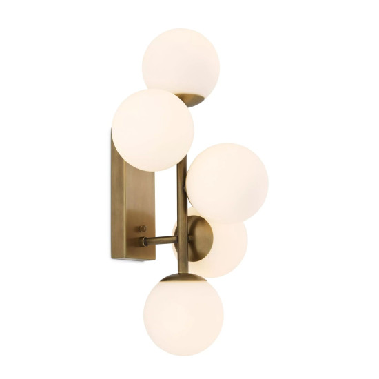 Libris Wall Lamp Brass/White 50cm Libris Wall Lamp Brass/White 50cm
