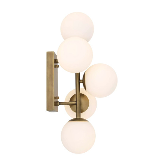 Libris Wall Lamp Brass/White 50cm Libris Wall Lamp Brass/White 50cm