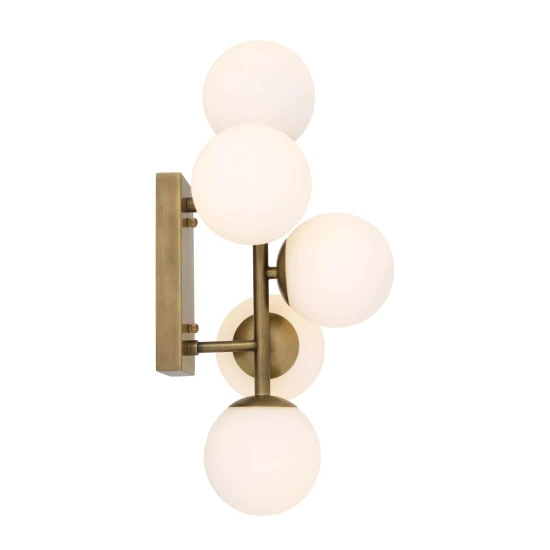 Libris Wall Lamp Brass/White 50cm