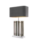 Solana bordslampa nickel/glas/grå 73cm