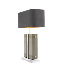 Solana bordslampa nickel/glas/grå 73cm
