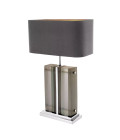 Solana bordslampa nickel/glas/grå 73cm