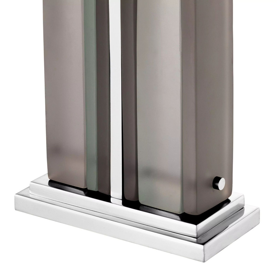 Solana bordslampa nickel/glas/grå 73cm