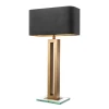 Cadogan bordslampa mässing/grå/glas 84,5 cm