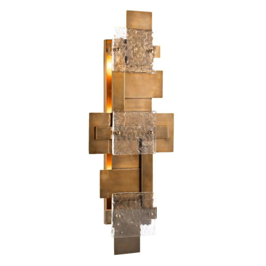 Langham Wall Lamp Brass/Glass 77cm Langham Wall Lamp Brass/Glass 77cm