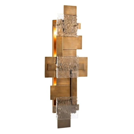 Langham vägglampa mässing/glas 77 cm