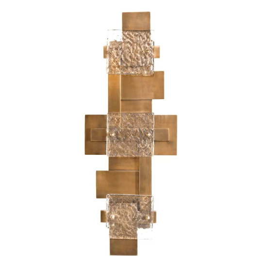 Langham Wall Lamp Brass/Glass 77cm Langham Wall Lamp Brass/Glass 77cm