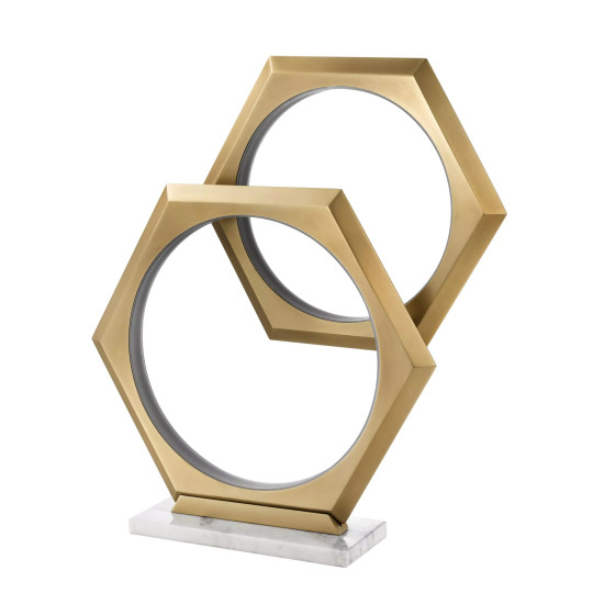 Hexum Table Lamp Brass/Marble 58cm Hexum Table Lamp Brass/Marble 58cm