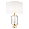 Emerald Table Lamp Gold/Crystal Glass/White 67cm Emerald Table Lamp Gold/Crystal Glass/White 67cm
