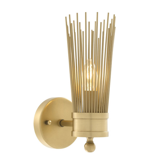 Romeo Single Wall Lamp Antique Brass 29.5cm