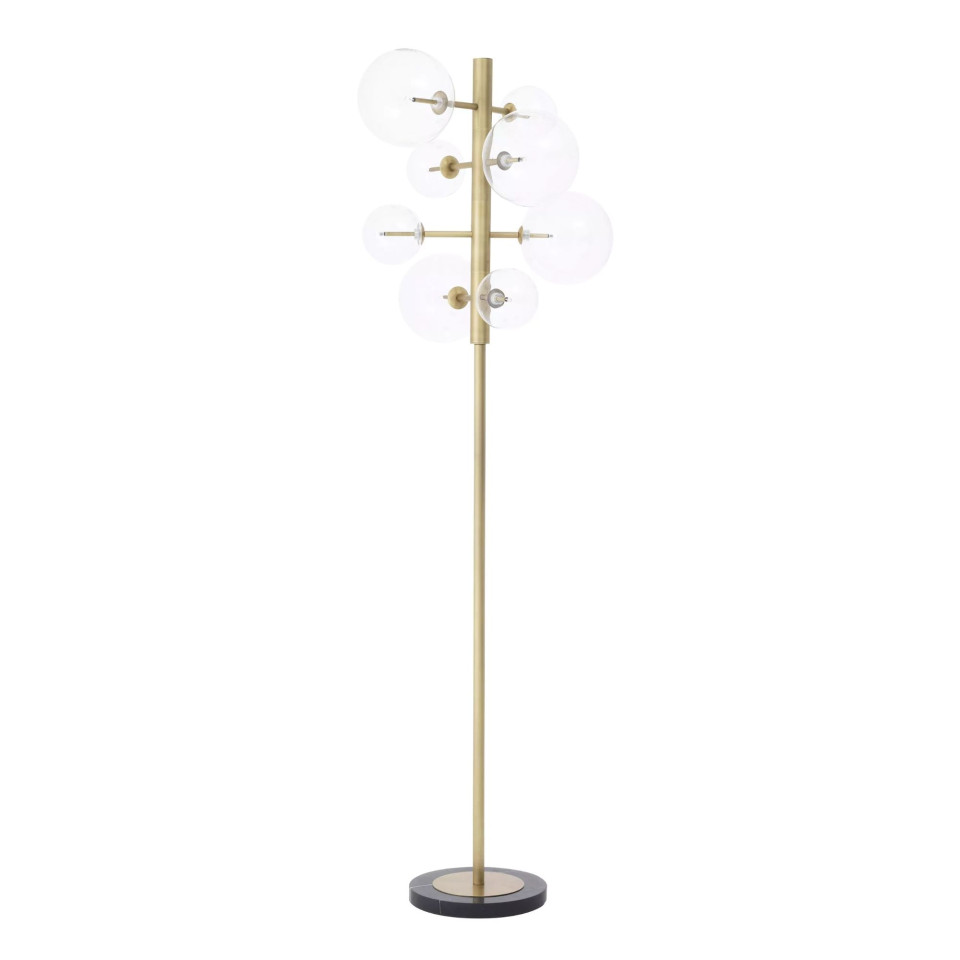 Argento golvlampa mässing/glas/svart 180cm Eichholtz Argento golvlampa mässing/glas/svart 180cm