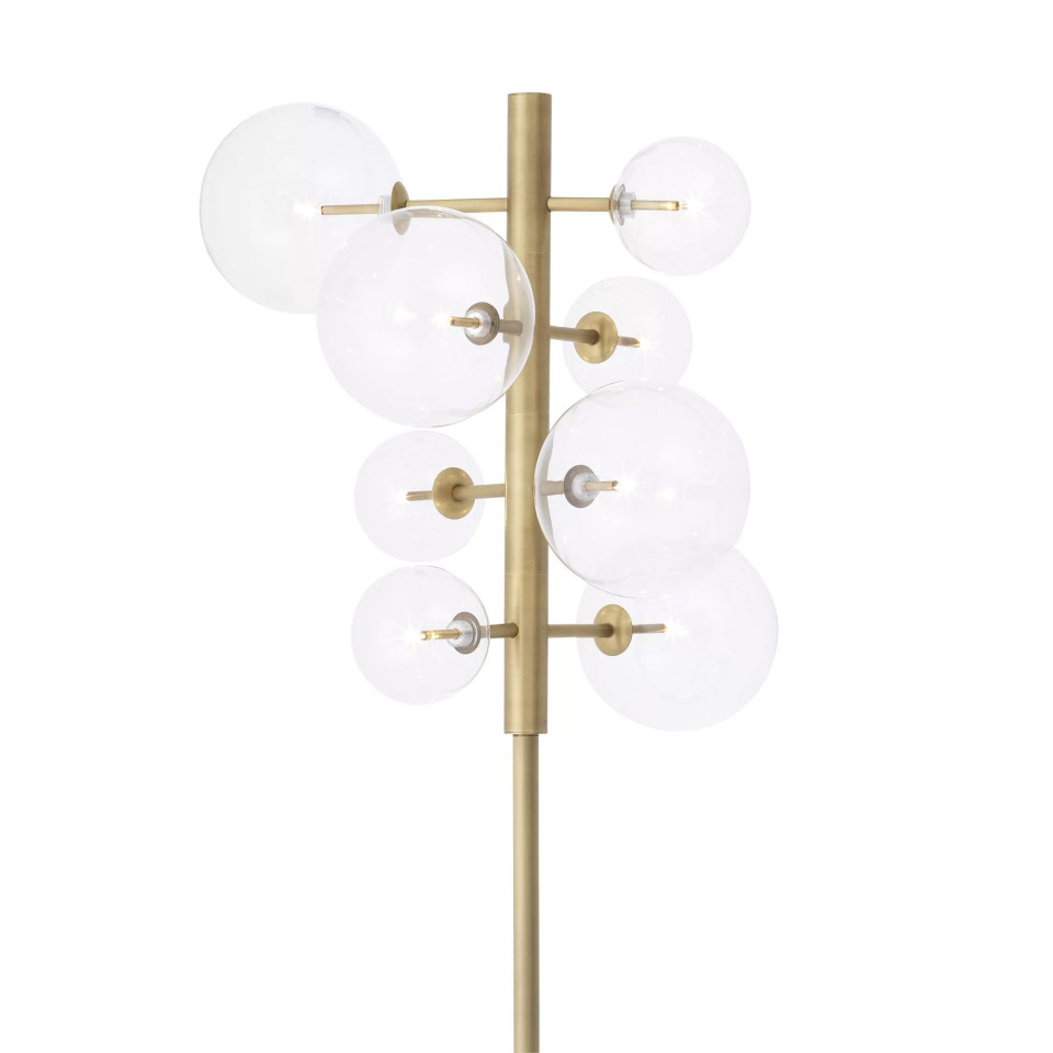 Argento golvlampa mässing/glas/svart 180cm Eichholtz Argento golvlampa mässing/glas/svart 180cm