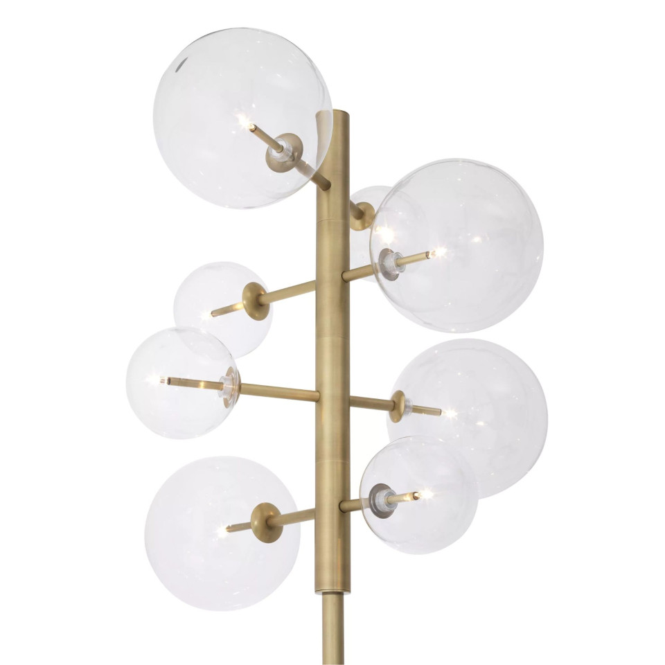 Argento golvlampa mässing/glas/svart 180cm Eichholtz Argento golvlampa mässing/glas/svart 180cm